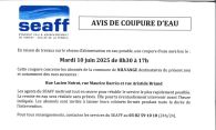 AVIS DE COUPURE D'EAU