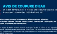 Avis de coupure d'eau